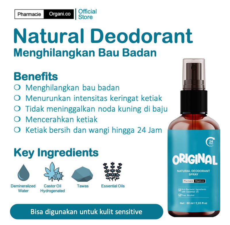 NATURAL DEODORANT TAWAS SPRAY ORGANIK PENGHILANG BAU BADAN KETIAK ALAMI BY PHARMACIE ORGANICO 3