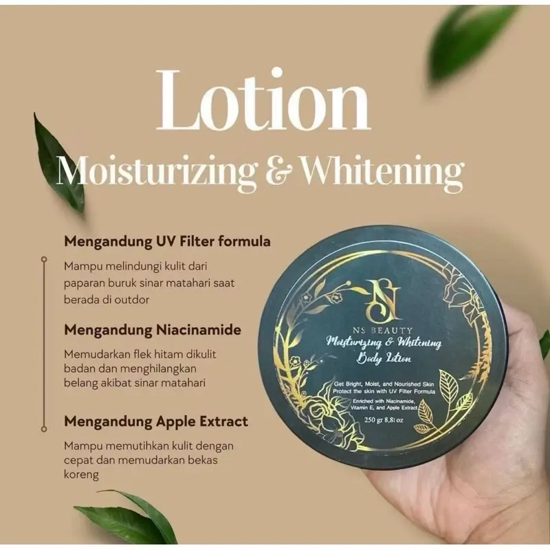 NS BEAUTY BODY LOTION 100ml KEMASAN LAMA (pott) ORIGINAL 100% 1