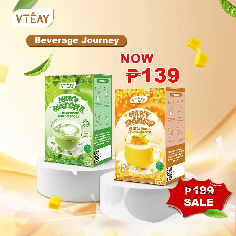 VTEAY glutathione Collagen Milky Mango, Milky Matcha,Beauty Supplements for  Enhanced Wellness and Radiant Skin