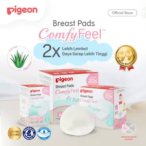 PIGEON Breast Pad Comfyfeel | Penyerap ASI Sekali Pakai | Breast Pads Isi 12pcs - 30pcs - 50pcs | Dengan Aloe Vera | Penampung ASI Rembes | Lembut Di Kulit | Dermatologycally Tested | Anti Gesekan dan Iritasi | Perlengkapan Menyusui
