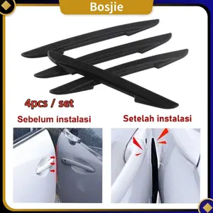 【Bosjie】4pcs Door Guard Mobil Premium Pelindung Pintu mobil Protection Mobil Pintu Anti Tabrakan Pelindung Stiker Mobil  Car Karbon