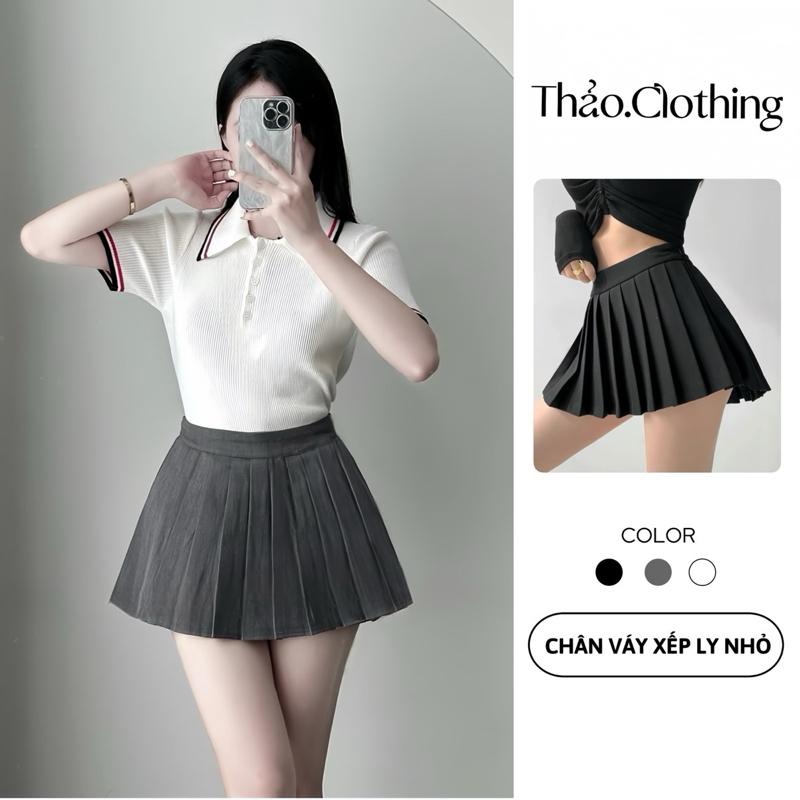 CHÂN VÁY XẾP LY NHỎ DÁNG NGẮN Chất Đẹp Có Quần Bảo Hộ Women Nữ S159 Voi Voan Nhung