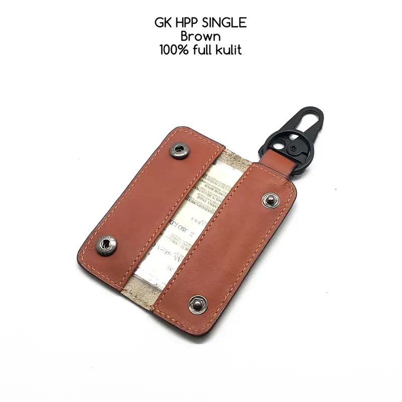 Gantungan Kunci STNK HPP SINGLE TACTICAL Import Kulit Sapi Asli Keychain 2