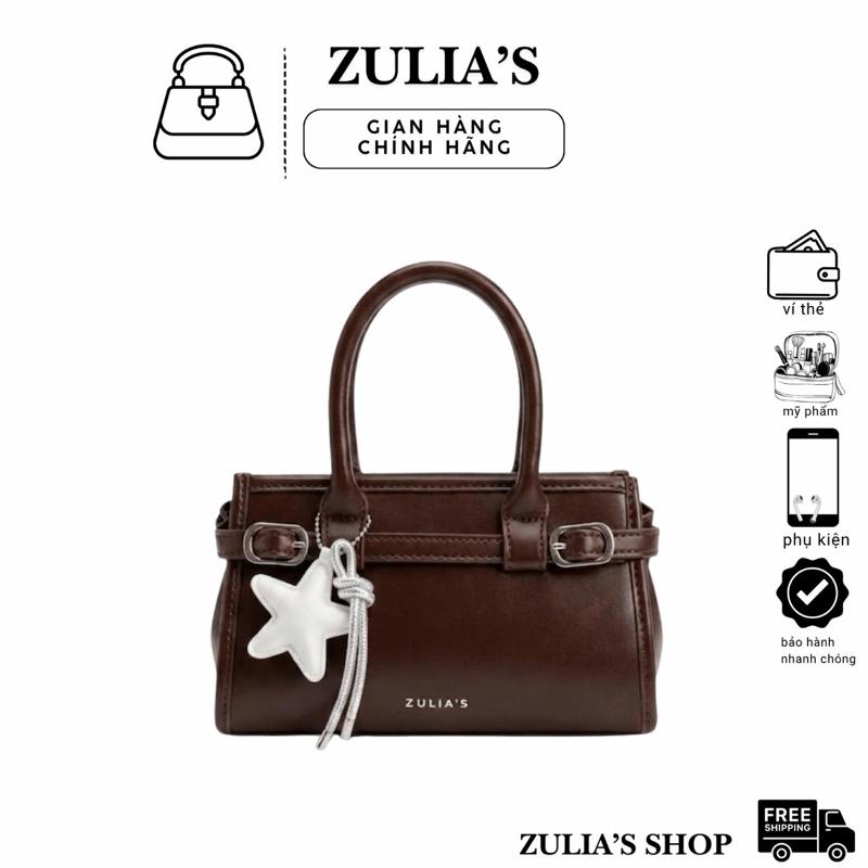 (Tặng Charm Sao )Túi Xách Nữ Xách Tay Đeo Chéo Da Trơn Zulia ZL5869