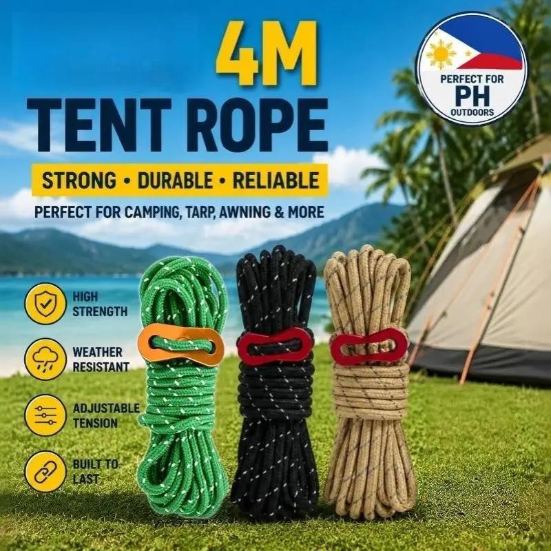 4M đa chức năng ngoài trời cắm trại phản quang dây có thể điều chỉnh Windproof…