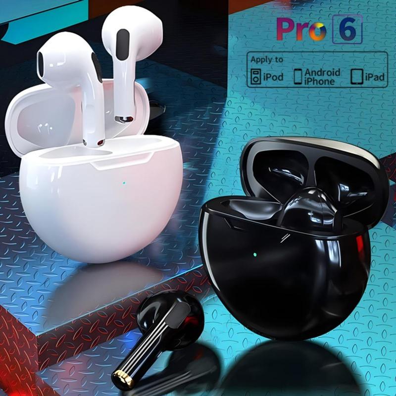 Pro6 NEW Pro 6 TWS Wireless Headphones with Mic Fone Bluetooth Earphones ...