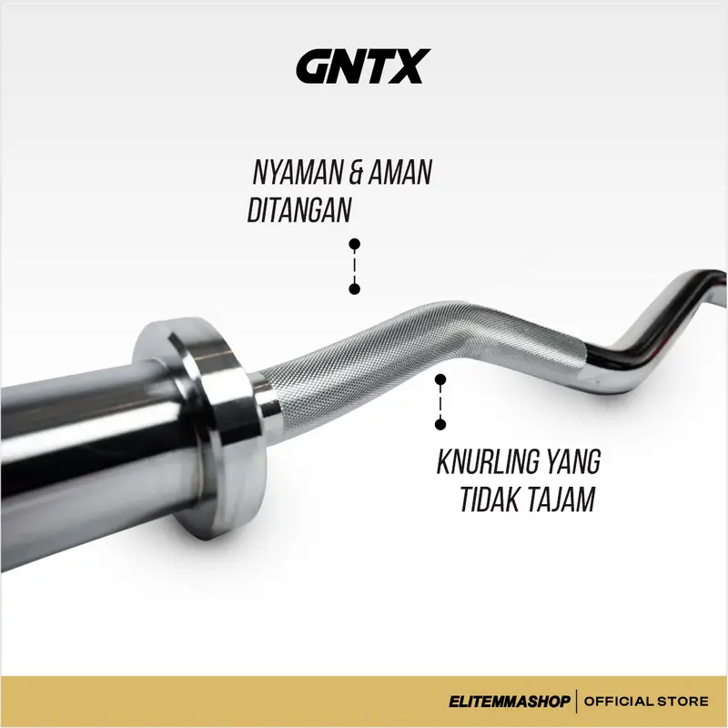 GENETIX FIT Eazy Curl Bar Barbell Untuk Pemula 1