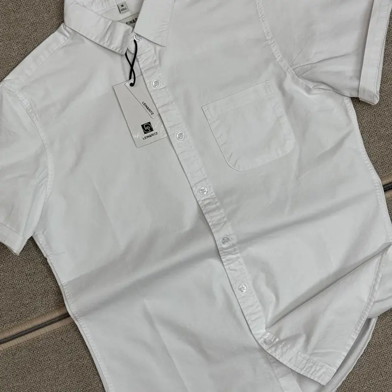 Lein&Ritz - Kemeja Pria Casual Lengan Pendek  Katun Premium | Kemeja Pria Basic Polos Slimfit 3