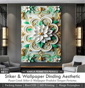 Wallpaper Dinding 3d Bunga Dominan Meninggi Terlaris Wallpaper Dinding Bunga Meninggi Kekinian Viral Stiker Dekorasi Dinding Ruang Tamu Cantik