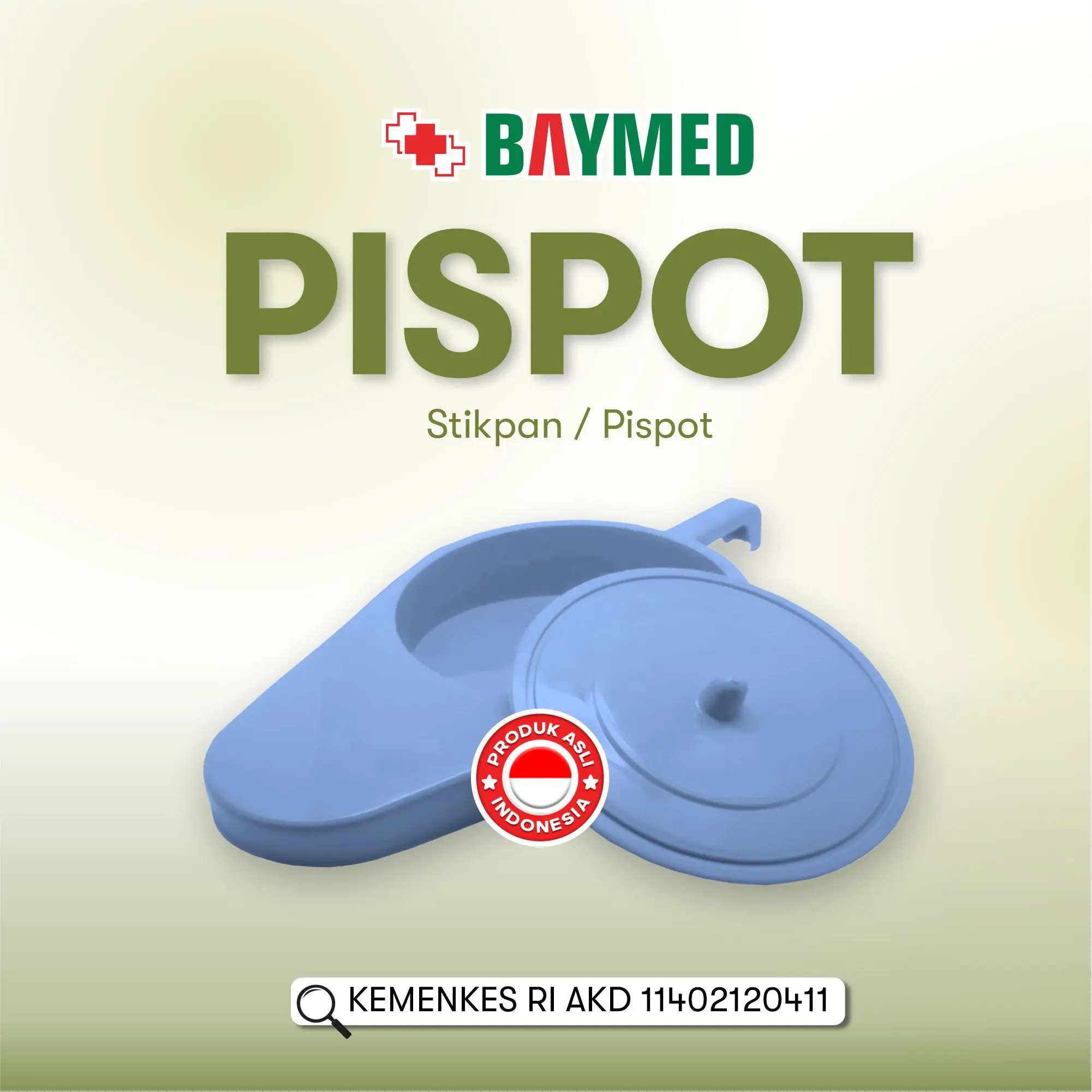 Pispot Sodok Plastik BAYMED - Stikpan Plastik - Pispot BAB/BAK Original