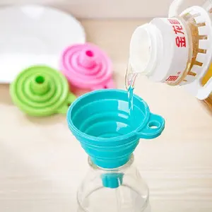 Corong AIR MINYAK Silicone / Corong Lipat Silikon Portable Refill Sabun Minyak / Silicone Funnel Collapsible / Corong Air Serbaguna