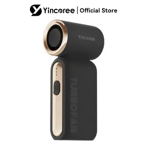 Yincoree Kipas Angin Mini Portable USB Genggam 100 RPM Display Digital Kecepatan Tinggi Kompak & Aman untuk Perjalanan dan Olahraga