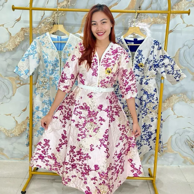 Dress jaguard premium 7805/Dres pesta mewah/dress formal Rumah Butik Bellicia/dress 3