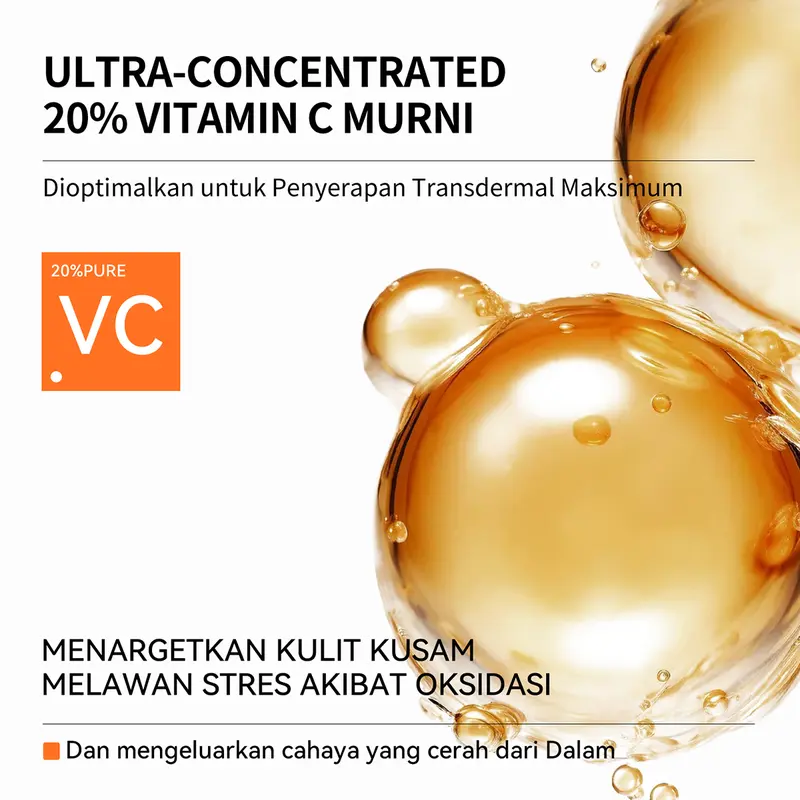 [HOT][OFFICIAL] LANBENA 20% Serum Vitamin C Murni – Mencerahkan Kulit, Menghilangkan Flek Hitam & Noda Jerawat, Anti-Aging, Melembabkan, Cocok untuk Semua Jenis Kulit (15ml/30ml) | Dengan Hyaluronic Acid & Collagen 4