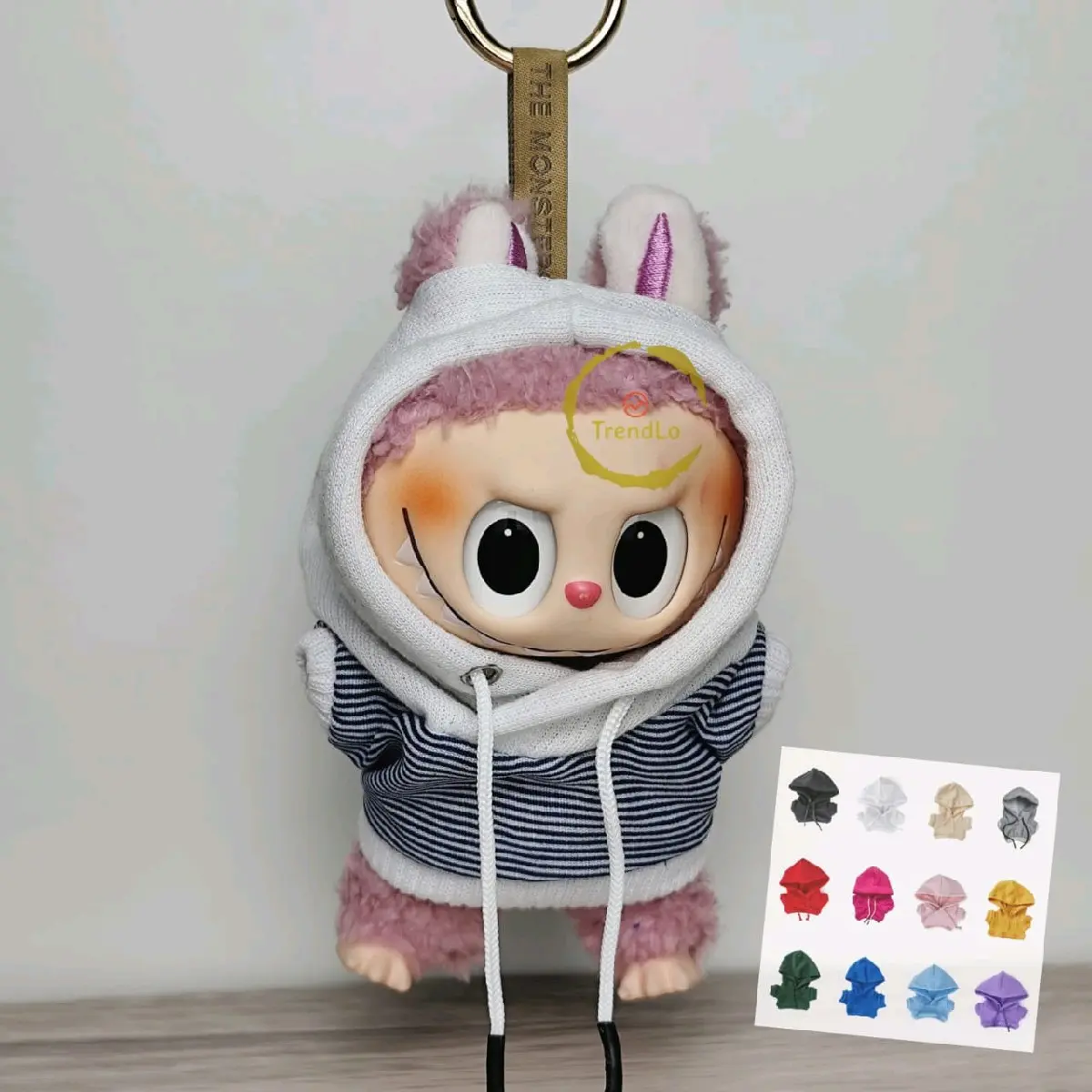 Aksesoris Boneka Labubu Hoodie - Sweater - Celana Multiwarna Ukuran 8cm Baju Buatan Tangan - Toys, Hadiah Doll