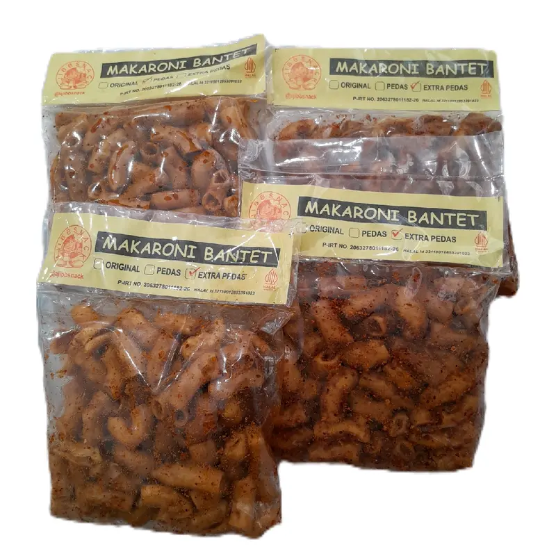 Makaroni Bantet Ajib Pedas Xtra Pedas Halal Snack - Camilan Pedas - Makanan, Food Cemilan Macaroni 4
