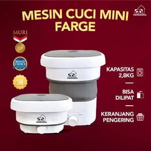 Pandaoma Mesin Cuci Mini Farge Mesin Cuci Lipat Mesin Cuci Mini Portable Kapasitas 2,8kg