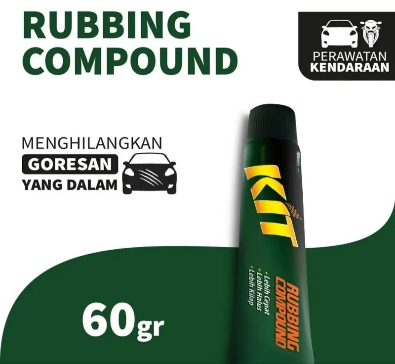 BISA COD/KIT KOMPON PENGHILANG BARET BODY MOBIL/Kit Rubbing Compound Hijau 60gr Menghilangkan Goresan Menghaluskan Dan Mengkilapkan Permukaan Cat 0