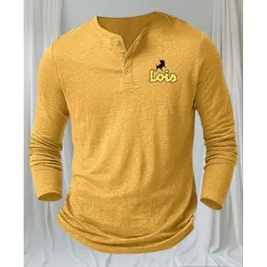 LONGSLEEVE HANLEY T-SHIRT /kaos sablon logo LS / Kaos Hanley Lengan Panjang / Kaos Kancing Pria Lengan Panjang /kaos