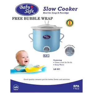 Baby Safe Slow Cooker Digital 0,8 Lt LB007