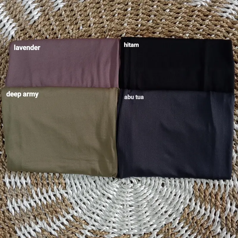 hijab jilbab Pashmina jersey  stylish modis kekinian mleyot premium Cantik Muslim Kerudung Instan Wanita Hitam 1