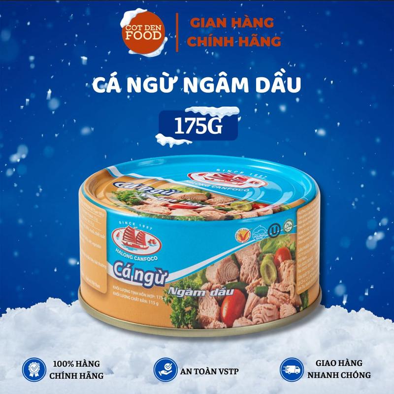  Cá Ngừ Ngâm Dầu Hộp 175g - COTDENFOOD - Cá Ngừ Đóng Hộp Cho Bữa Ăn Tiện Lợi 