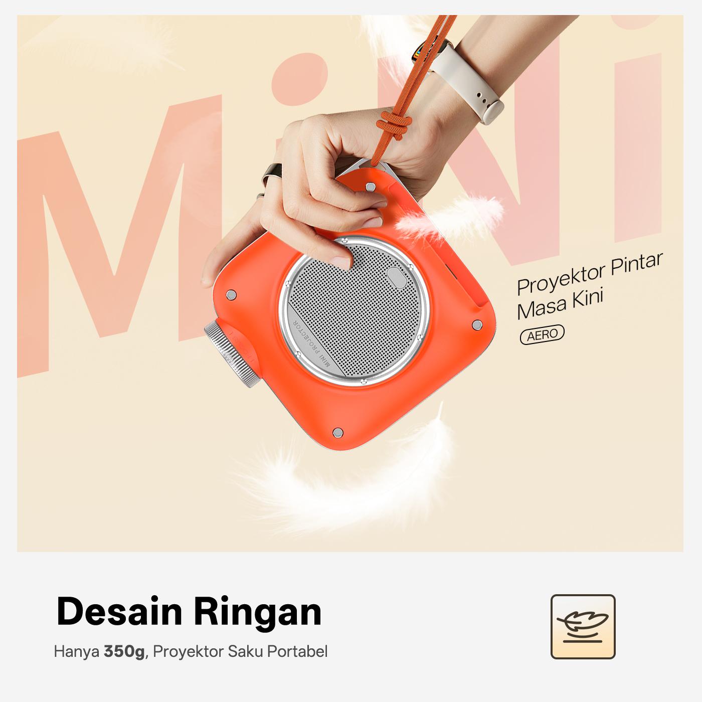 AVIEWLUX AERO Smart LCD Proyektor - proyektor dengan sistem android tv 11.0 - 400 ANSI -  1080P Decoding - WiFi 5 & Bluetooth -  Netflix & YouTube -  Mini Projector Portable-proyektor android 4k full hd bluetooth speaker