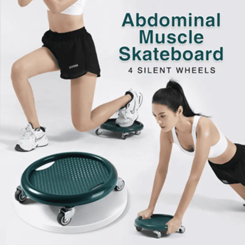 Abdominal Muscle Skateboard 4 silent Wheels  Sliding Disk Abdominal Skateboard