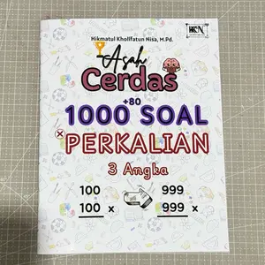 BUKU Asah Cerdas 1000+80 SOAL PERKALIAN 3 Angka untuk anak SD - BUKU MATEMATIKA SD