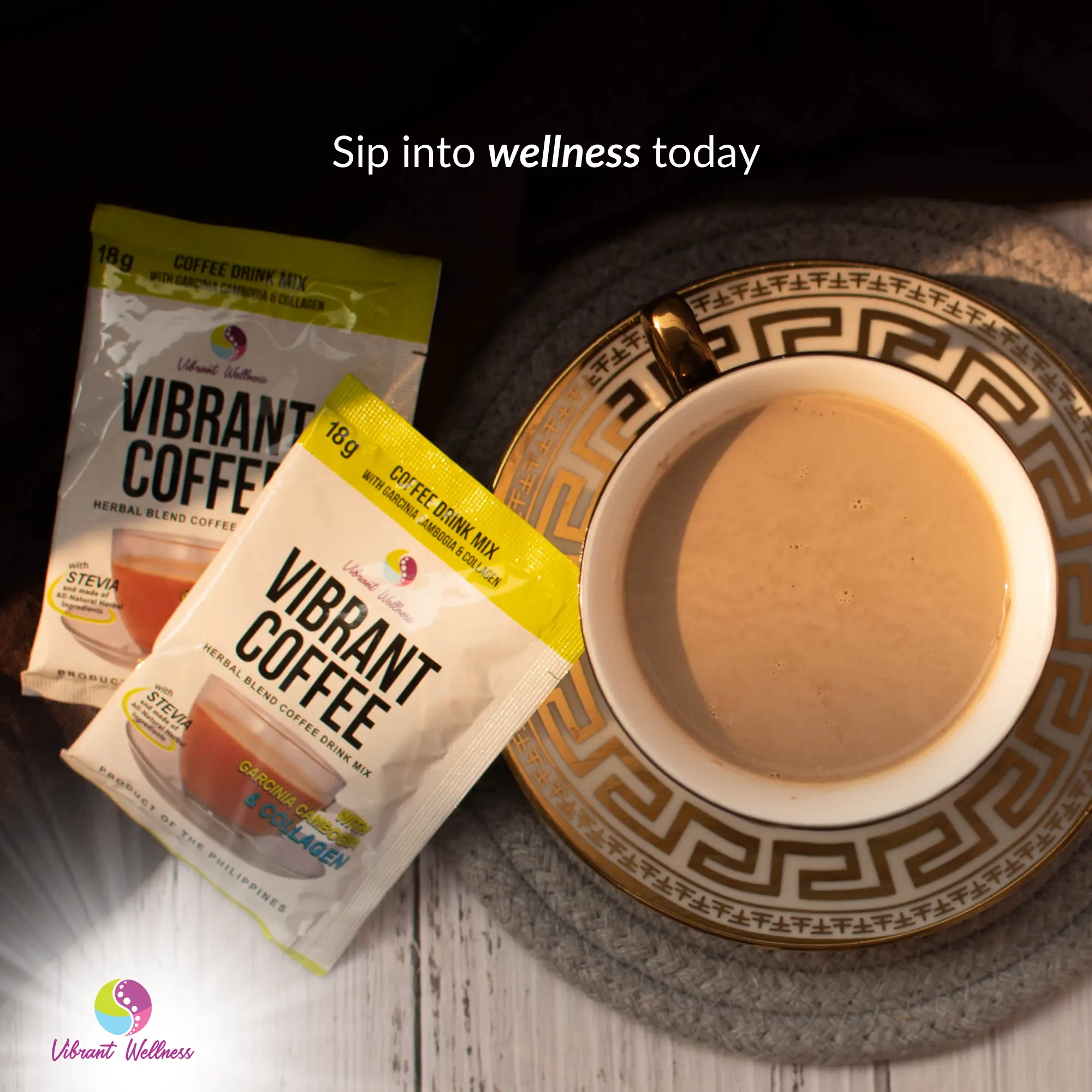 Vibrant Wellness Vibrant Coffee Bundle of 2 (7 Sachets per Box) 11 in 1  with Garcinia