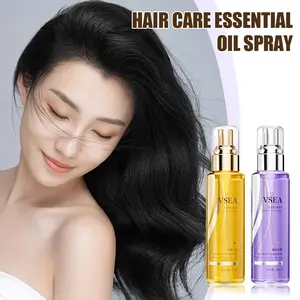 Semprotan Minyak Rambut Vsea untuk Rambut Kering dan Keriting, Semprotan Minyak Esensial Pengkondisi Tanpa Bilas, Semprotan Minyak Esensial Lembut Rambut Ringan Tahan Lama, Minyak Esensial Rambut yang Menghidrasi (Kuning)