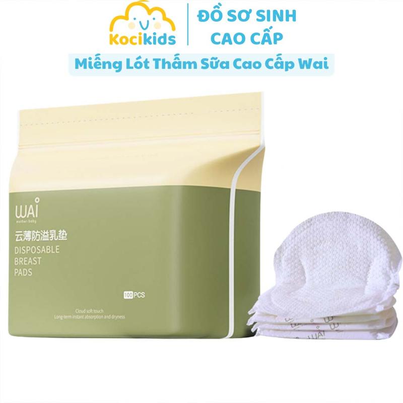Miếng Lót Thấm Sữa Wai Túi 50 Miếng, 100 Miếng Siêu Thấm Chống Tràn An Toàn Tiết Kiệm