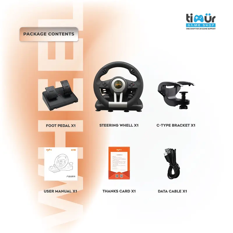 PXN V3 Pro Steering Wheel Racing Stir Setir PS3 PS4 PS5 PC Switch 2