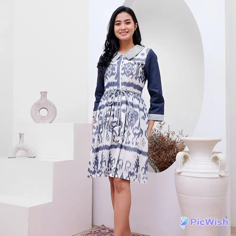 Kemeja dan dress tenun blangket motif jaranan baju couple familly keluarga Batik Atasan Wanita Sarimbit Kondangan 2