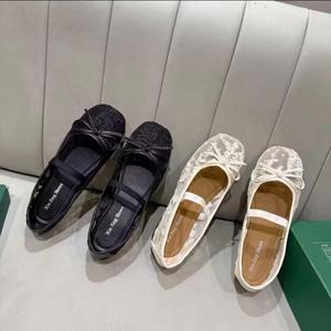 Giày búp bê nữ ren lưới thoáng chân, có nơ xinh phong cách nữ tính nhẹ nhàng - Tiệm của KAO