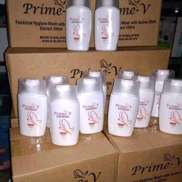 1 BOTOL PRIME V SABUN PEMBERSIH KEWANITAAN ISI 100ML Feminine Hygiene Pencerah Keputihan Gatal daun 1