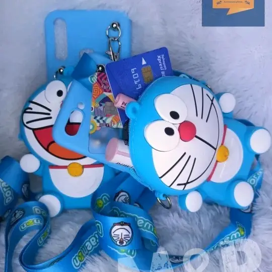 casing dompet karakter Doraemon tali selempang 1