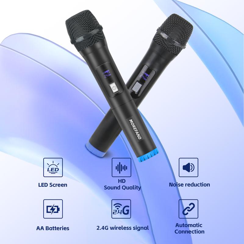 Product Introduction of Wireless Microphone Karaoke Mic with 1 Receiver 2 mic bluetooth Colokan mic  bau  tai mic  wireless  2  mic mic  treasure 6