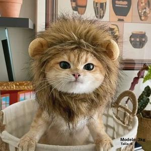 Sombrero para mascotas con diseño de león, 1 unidad de diadema para mascotas con diseño de animal, Accesorios para gatos