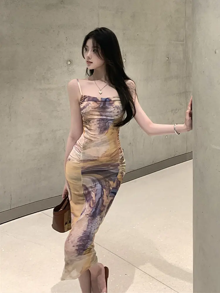 (7852)long cocktail bodycon dress for woman casual elegant  korean blue prom floral dress plus size formal Gaun Panjang Wanita Simple Pesta