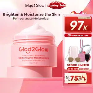 Glad2Glow Moisturizer Pomegranate Niacinamide tone cream wajah - Pelembab Mencerahkan Instan&Meratakan Warna Kulit pelembab mencerahkan | day cream mencerahkan wajah moisturizer panthenol pelembab wajah kering dan kusam moist skincare