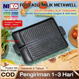NIKO YAKINIKU MULTI BBQ GRILL PAN Alat Panggang Multiguna Anti Lengket Lapisan Teflon Cocok untuk Kompor Portable & Restoran BBQ
