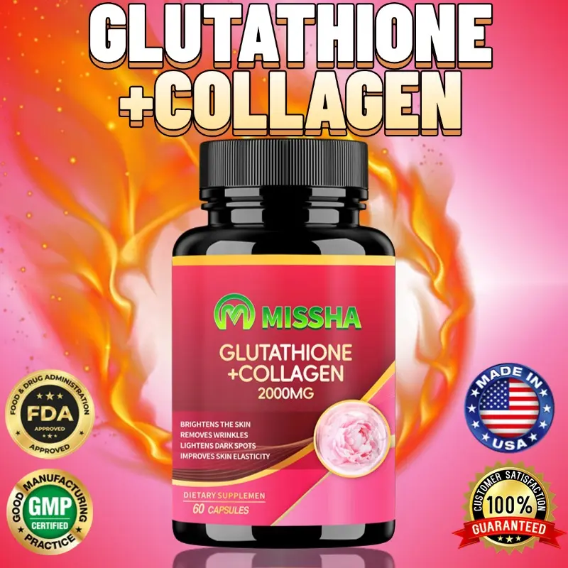 fda approved glutathione capsules in the philippines Missha Glutathione + Collagen Capsules, Skin whitening, 60 Capsules