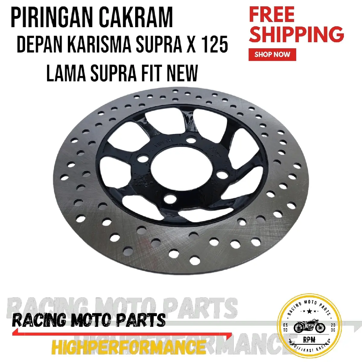 Piringan Cakram Depan Karisma - Supra x 125 - Revo 100 lama - Supra fit new Fit s Fit jumbo Kualitas Bagus
