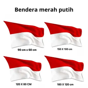 Bendera Merah Putih Ukuran Lengkap 90x80cm/ 120x80 cm/ 150x100cm/ 180x120cm Bendera Indonesia