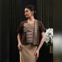 Gambar NONA RARA - Kebaya Stacato Suksma T4400, Baju kerja batik blouse wanita modern - ALL SIZE dari Nona Rara Batik Kota Administrasi Jakarta Timur 2 Tokopedia