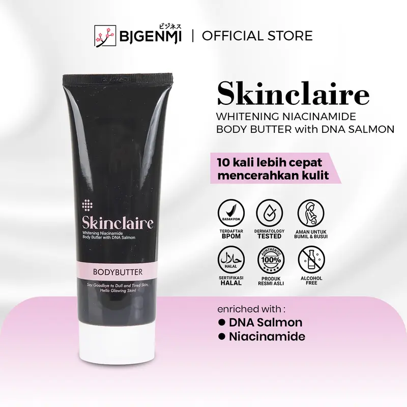 Bigenmi Skinclaire Whitening Niacinamide - Body Butter DNA SALMON Lotion Extract Tubuh Hand Vitamin 4