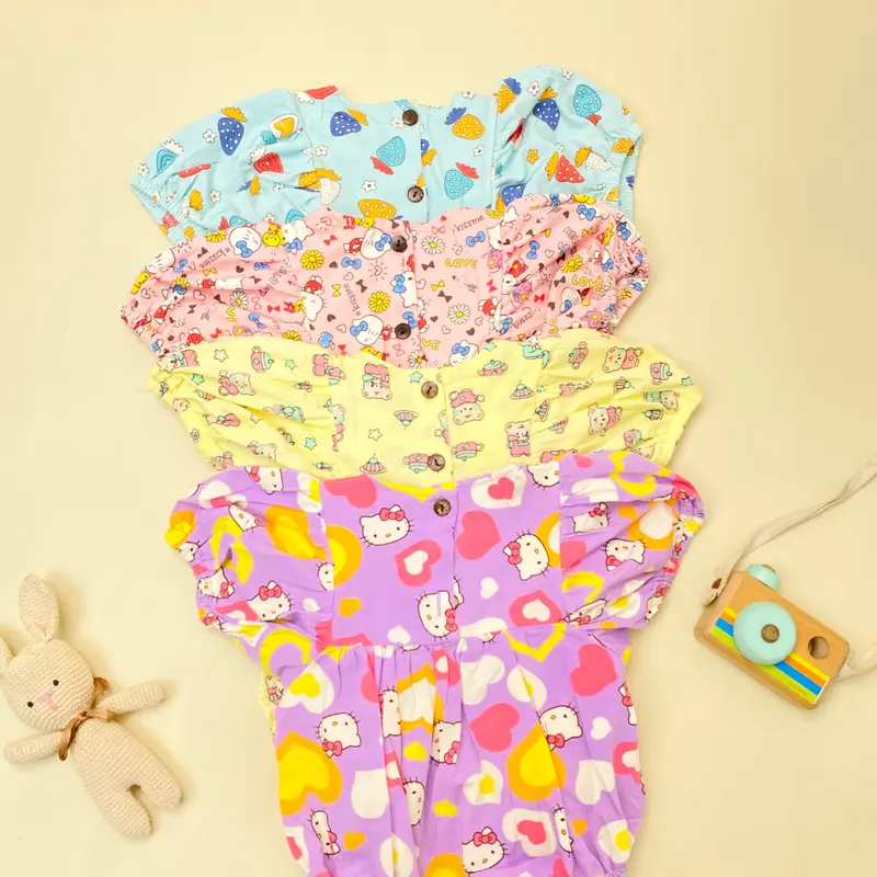 ROMPER WUFFY by MAYBEE BAJU BAYI NEWBORN BAHAN KAOS INCLUDE HEADBAND BY MYBEE (SNI) 0-12 BULAN 3