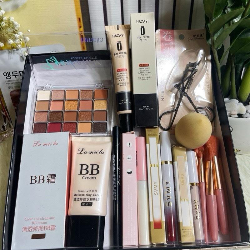  Cosmetic Mỹ Phẩm Combo Makeup 10 Món Trang Điểm Cơ Bản Cho Người Mới Bắt Đầu Bao Gồm Son Môi Kem Nền Phấn Má Hồng Mascara Eyeliner Son Dưỡng Cọ Trang Điểm 