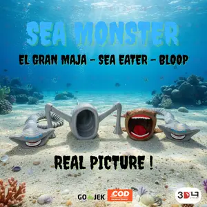 Mainan Sea Monster | El Gran Maja | Bloop | Sea Eater Artikulasi Bisa Digerakan Articulated 3D Printed Toys